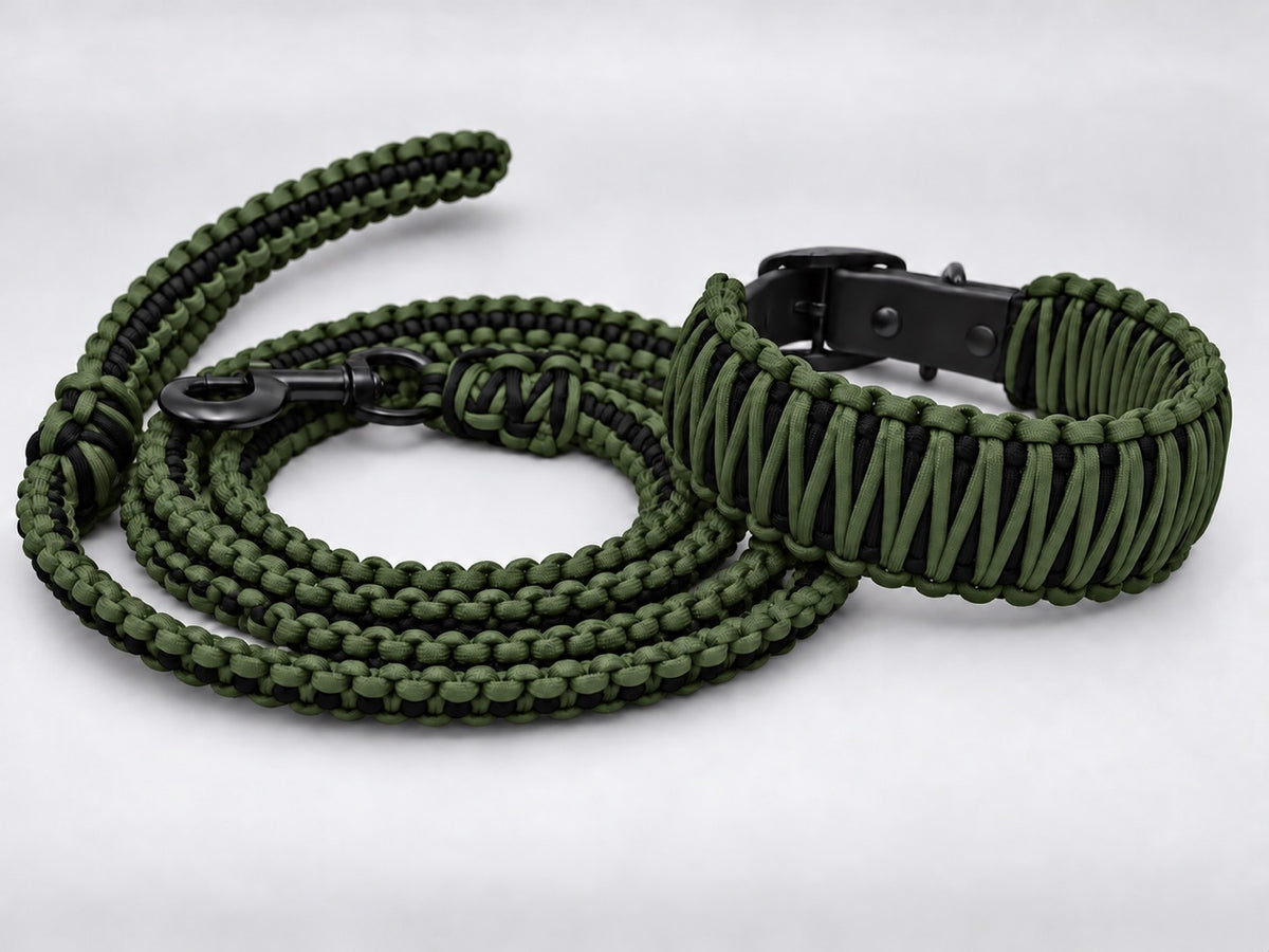 Example custom combo — Ironwood colors: black and olive paracord