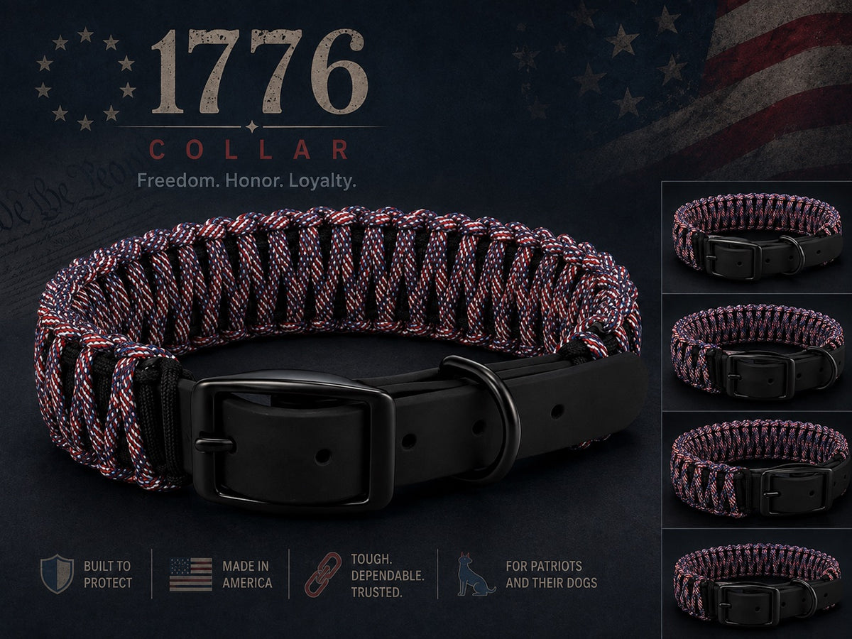 1776 patriotic paracord collar design