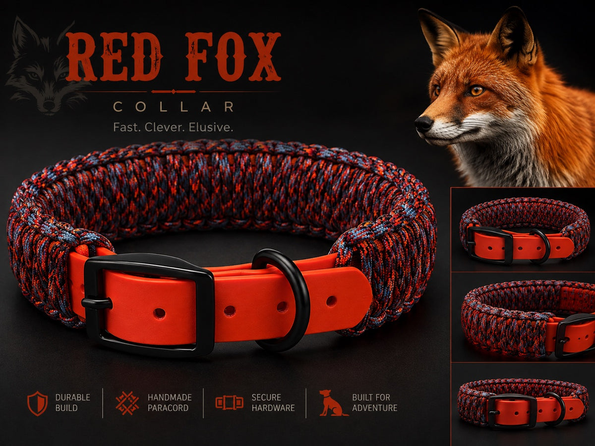 Red Fox paracord collar design